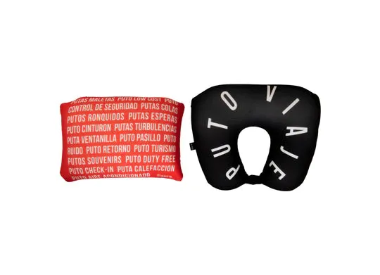Almohada "Puto Viaje", dos en uno.