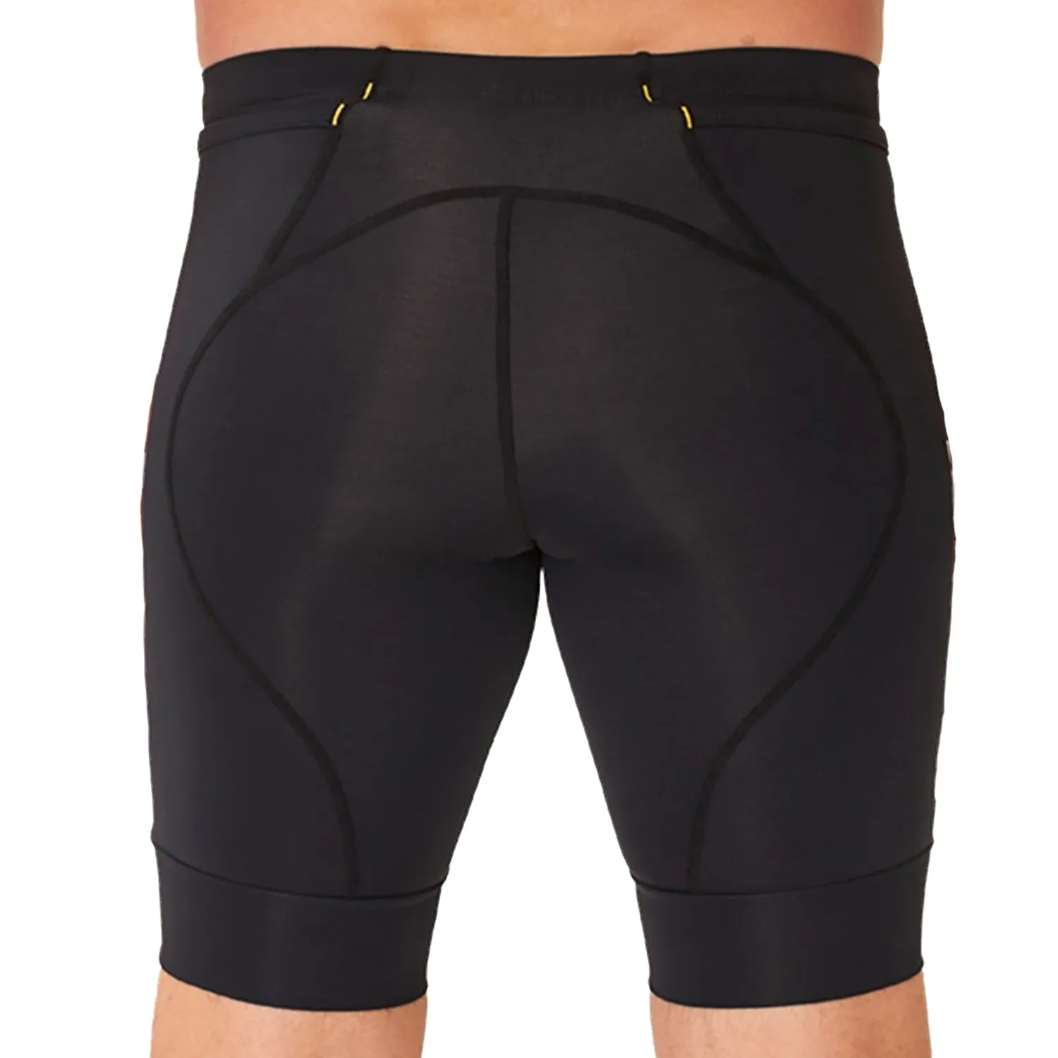 Bermuda Running Masc | Preta logo F amarelo