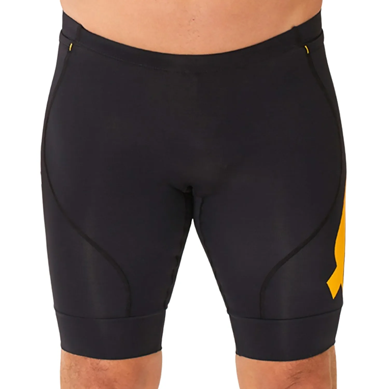Bermuda Running Masc | Preta logo F amarelo