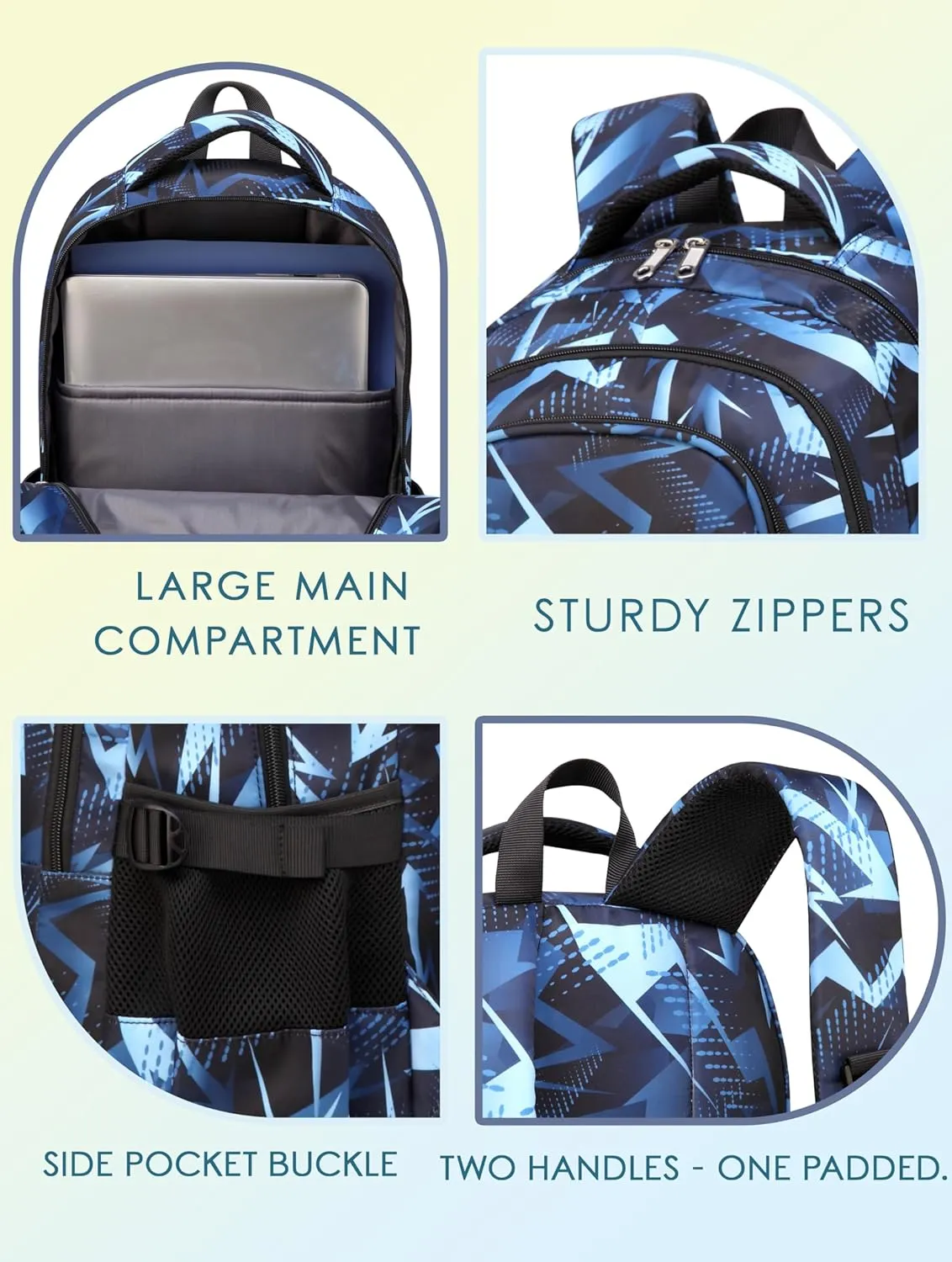 BLUEFAIRY Kids Backpack for Boys Elementary Primary Middle School Bags for Child Bookbags Back to School Gifts with Tablet Sleeve Large Compartment Mochila Para Nios Age 6-10 Aegean Blue
