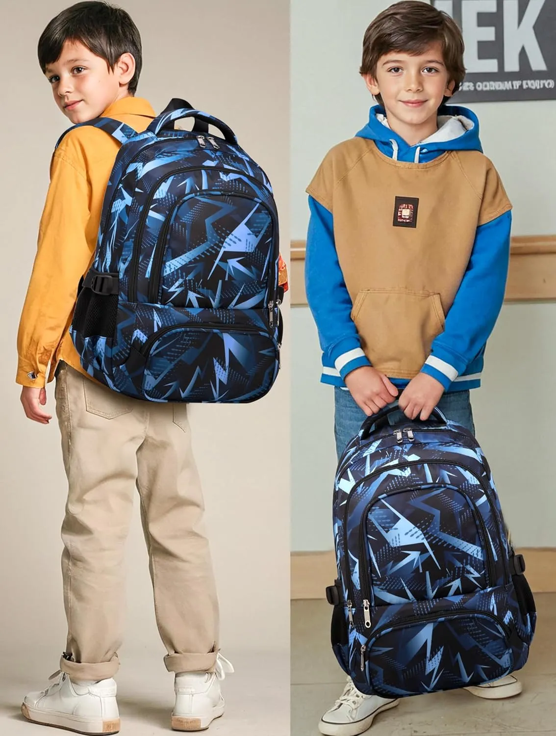 BLUEFAIRY Kids Backpack for Boys Elementary Primary Middle School Bags for Child Bookbags Back to School Gifts with Tablet Sleeve Large Compartment Mochila Para Nios Age 6-10 Aegean Blue