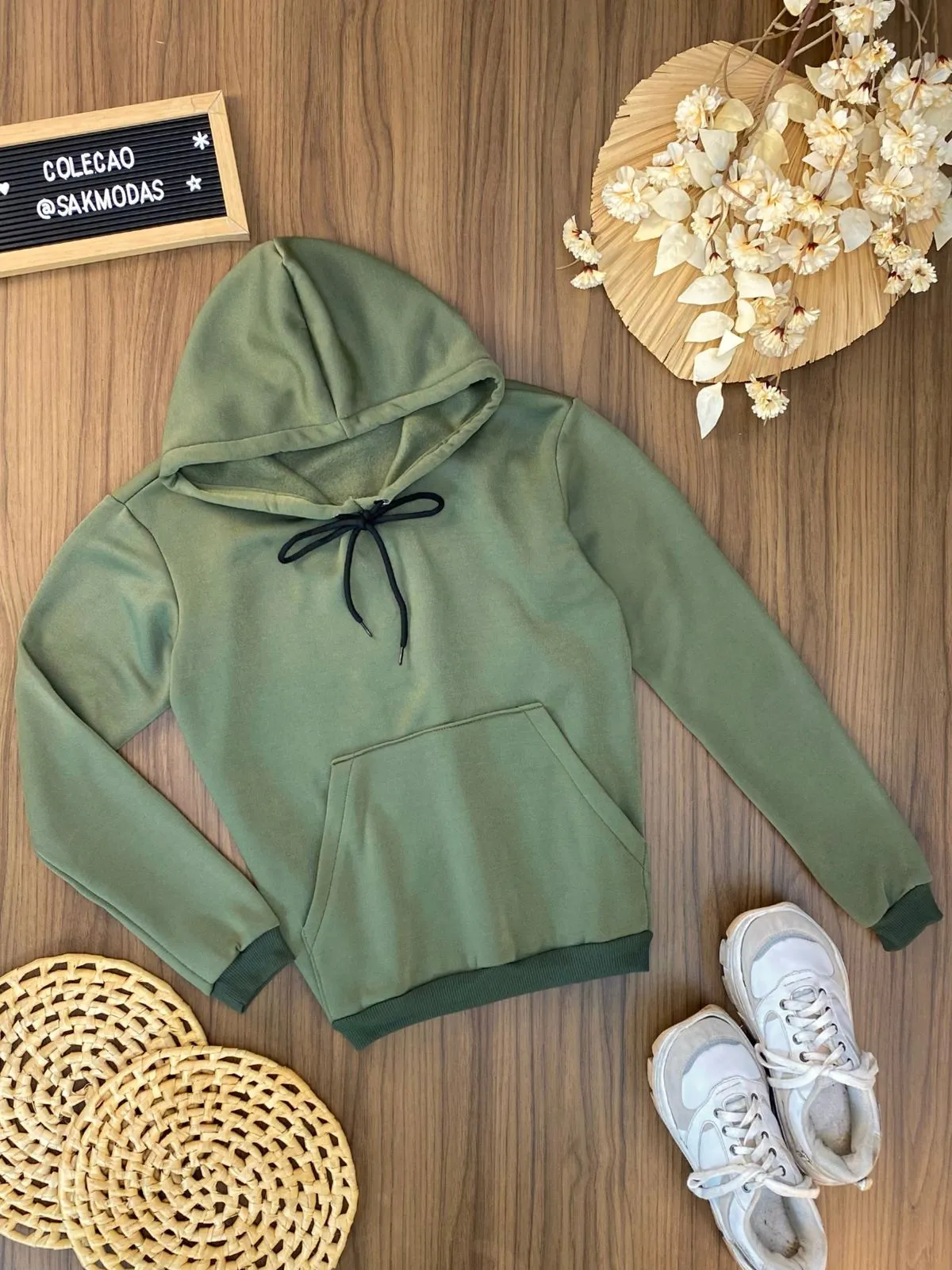Blusa Moletom Capuz e Bolsos 9600015  (Es/E,F)