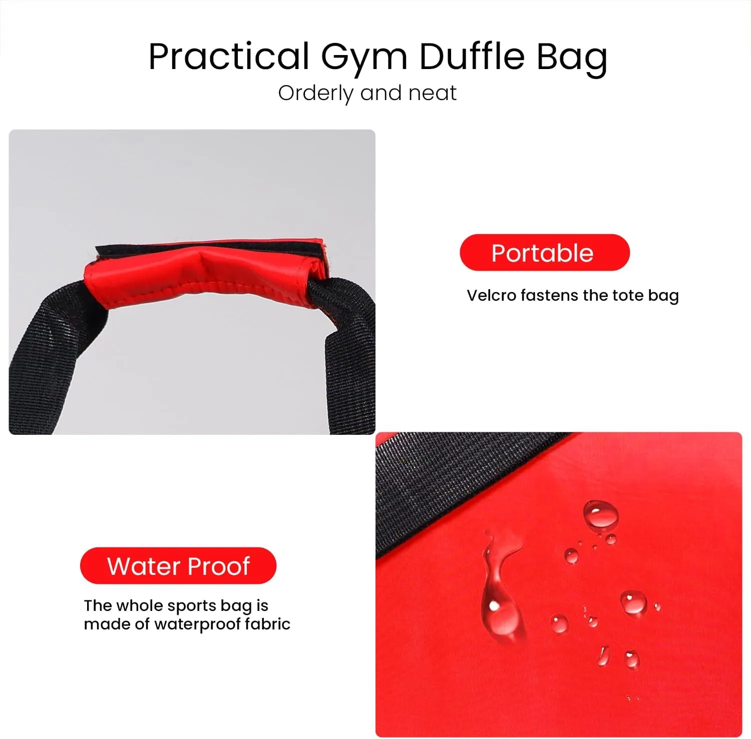 C&F BOGMOST Small Gym Bag for Travel & Duffel - 17 Inch Lightweight Carry On Bag for Men & Women, Mini Duffel Bag,Perfect for Sports, Weekend Trips, and Overnight Stays, Red