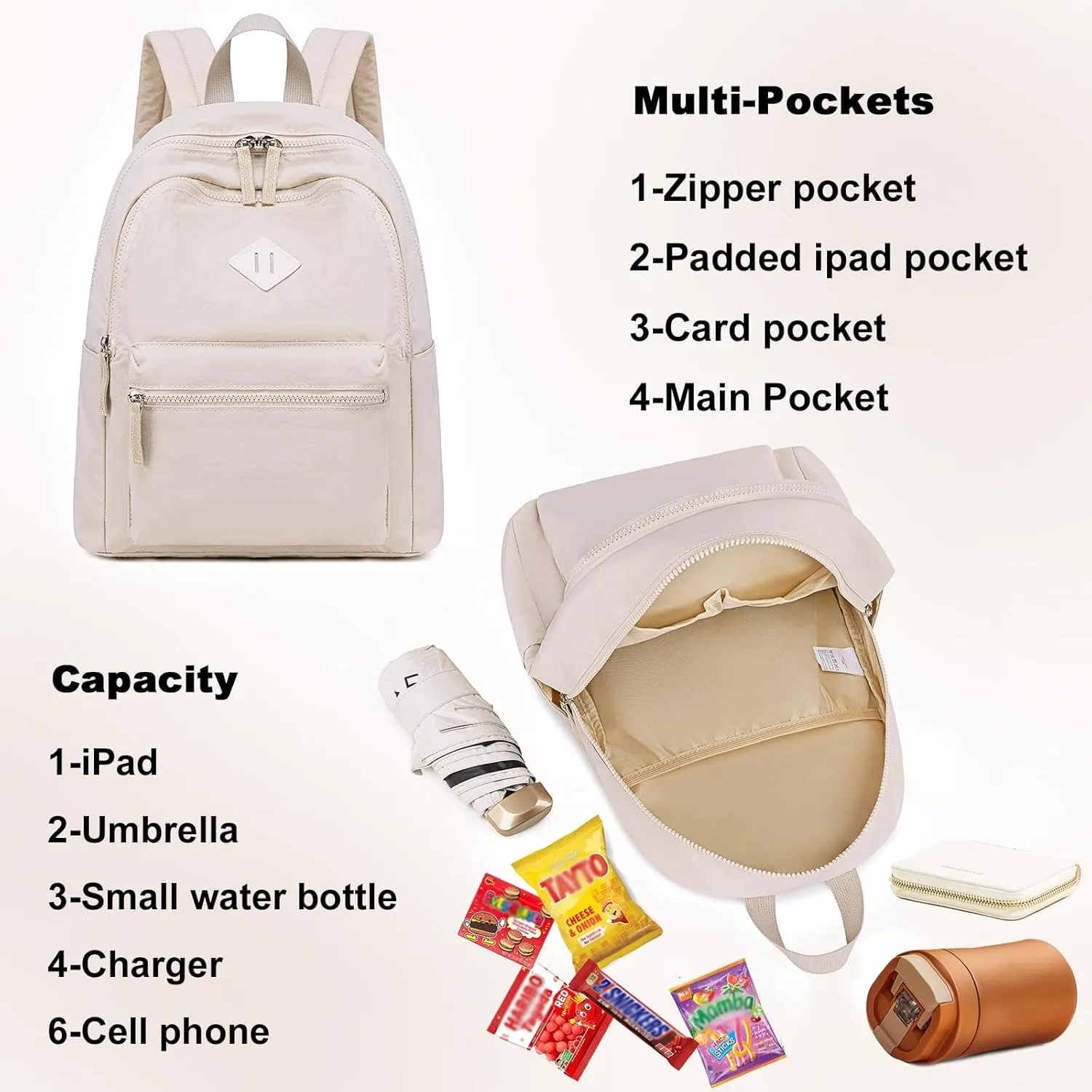 CAMTOP Mini Backpack Small Backpack Purse for Women Girls Lightweight Cute Fashion Backpack Bookbag Daypack for Travel Shopping Them Park