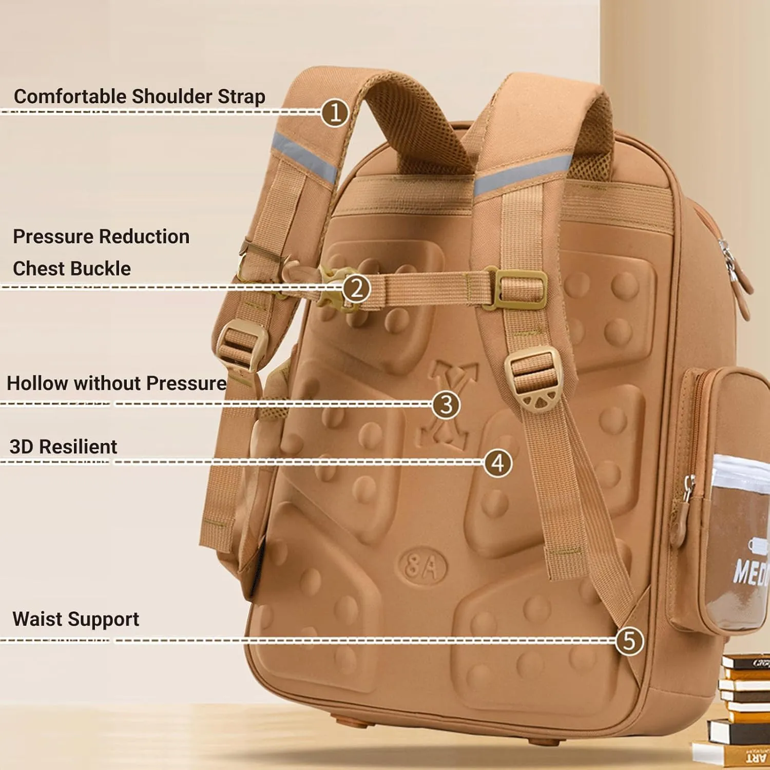 Capybara Backpack Mochila Capybara Cute Kawaii Kapibara Daypack Cartoon Laptop Travel Utility Funny Going Out Casual Bag(Pink,Small)