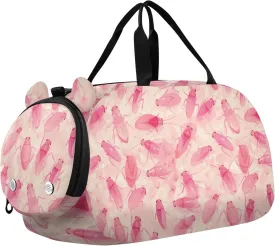 Cartoon Madagascar Hissing Cockroach Watercolor Peach Kids Duffel Bag with Shoes Compartment Lightweight Sports Bag Travel Tote for Travel, Sports, Fitness & Workout bolso de para
