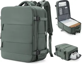 coowoz Large Travel Backpack Carry On for Women Man Waterproof Gym Backpack Mochila de Viaje Teacher Travel Bag Essentials Personal Item Backpack Rucksack Airplane Accessories Must Haves Olive Green