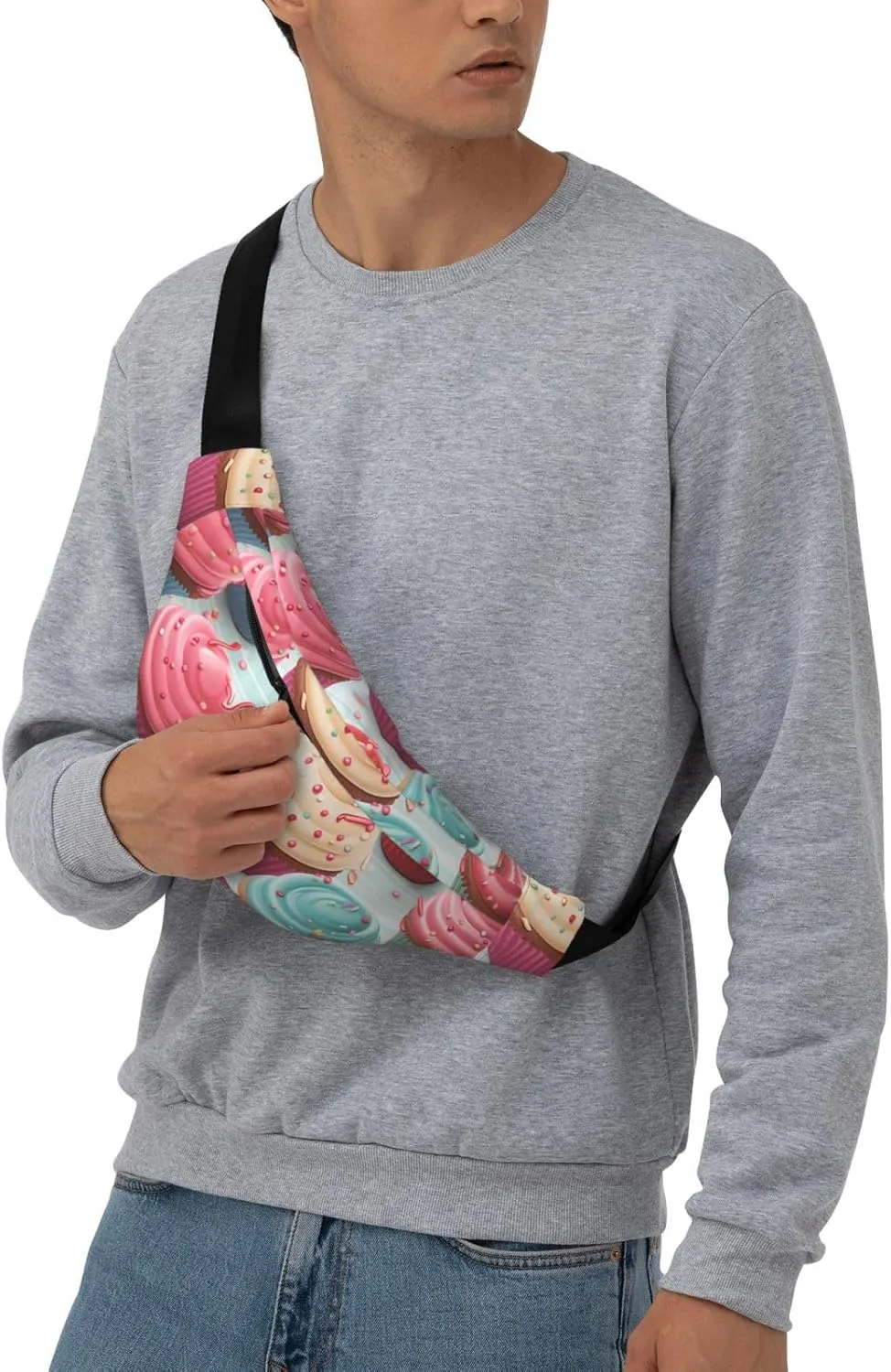 Fanny Pack Belt Bag for Women Men Waterproof Waist Pack Cool Steampunk Gears Waist Bag with Adjustable Strap, Colorful Lollipop Donut, One Size