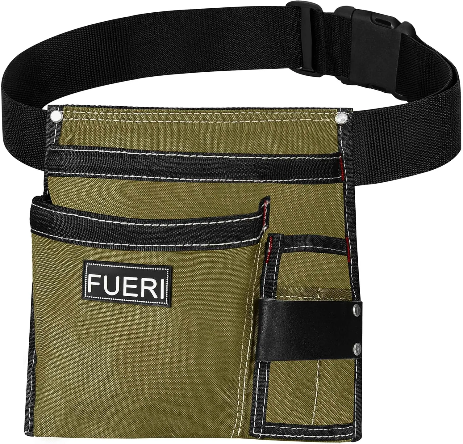 FUERI Cordura Tool Pouch with Belt Clip Nylon Tool Belt for Men Construction Carpenters Electricians Framers Ironworker Garden Women