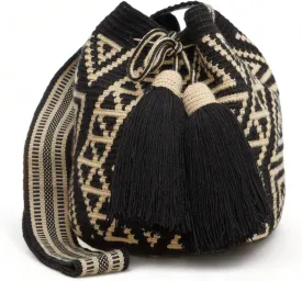 Generic Original WAYUU mochila bag for women, authentic crochet pattern Handmade boho crossbody, Fairtrade Gifts from Colombia, Design 27 - Medium