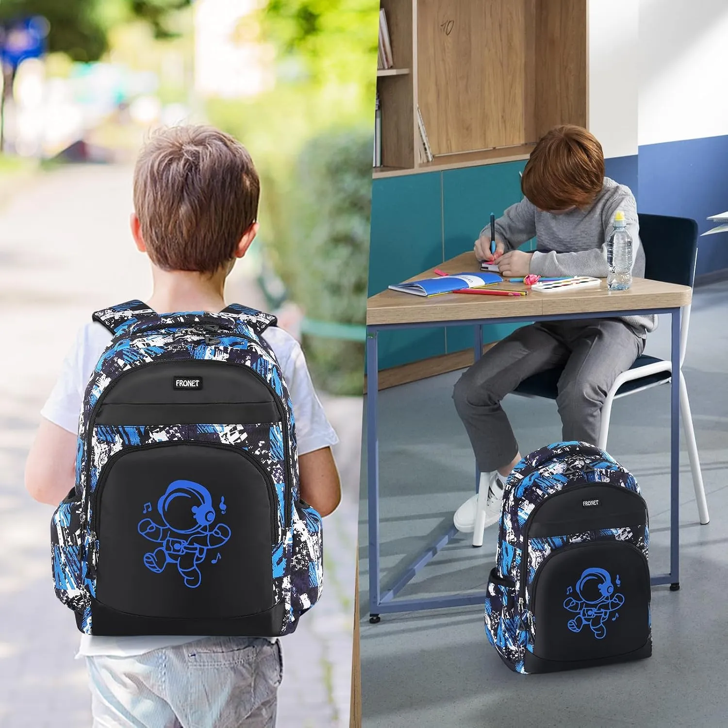Kids Backpack for Boys Middle School Bag Kindergarten Elementary Preschool Teen Bookbag Cute Anime Large 16-inch Laptop Ages 7 8 9 10 11 12 13 14 15 Child Mochila Para Nios