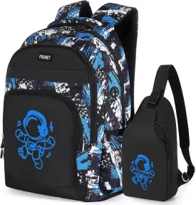 Kids Backpack for Boys Middle School Bag Kindergarten Elementary Preschool Teen Bookbag Cute Anime Large 16-inch Laptop Ages 7 8 9 10 11 12 13 14 15 Child Mochila Para Nios
