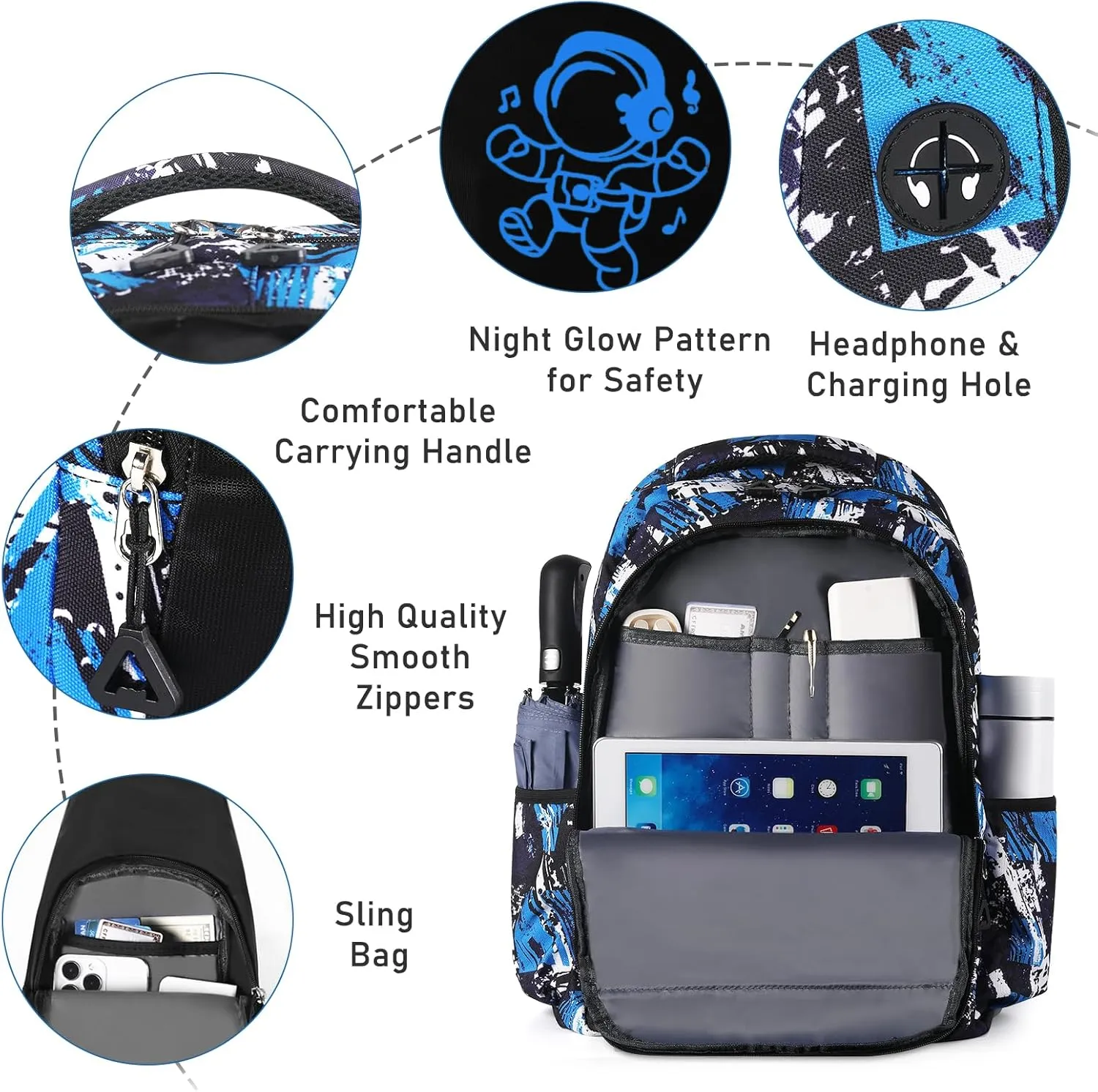 Kids Backpack for Boys Middle School Bag Kindergarten Elementary Preschool Teen Bookbag Cute Anime Large 16-inch Laptop Ages 7 8 9 10 11 12 13 14 15 Child Mochila Para Nios