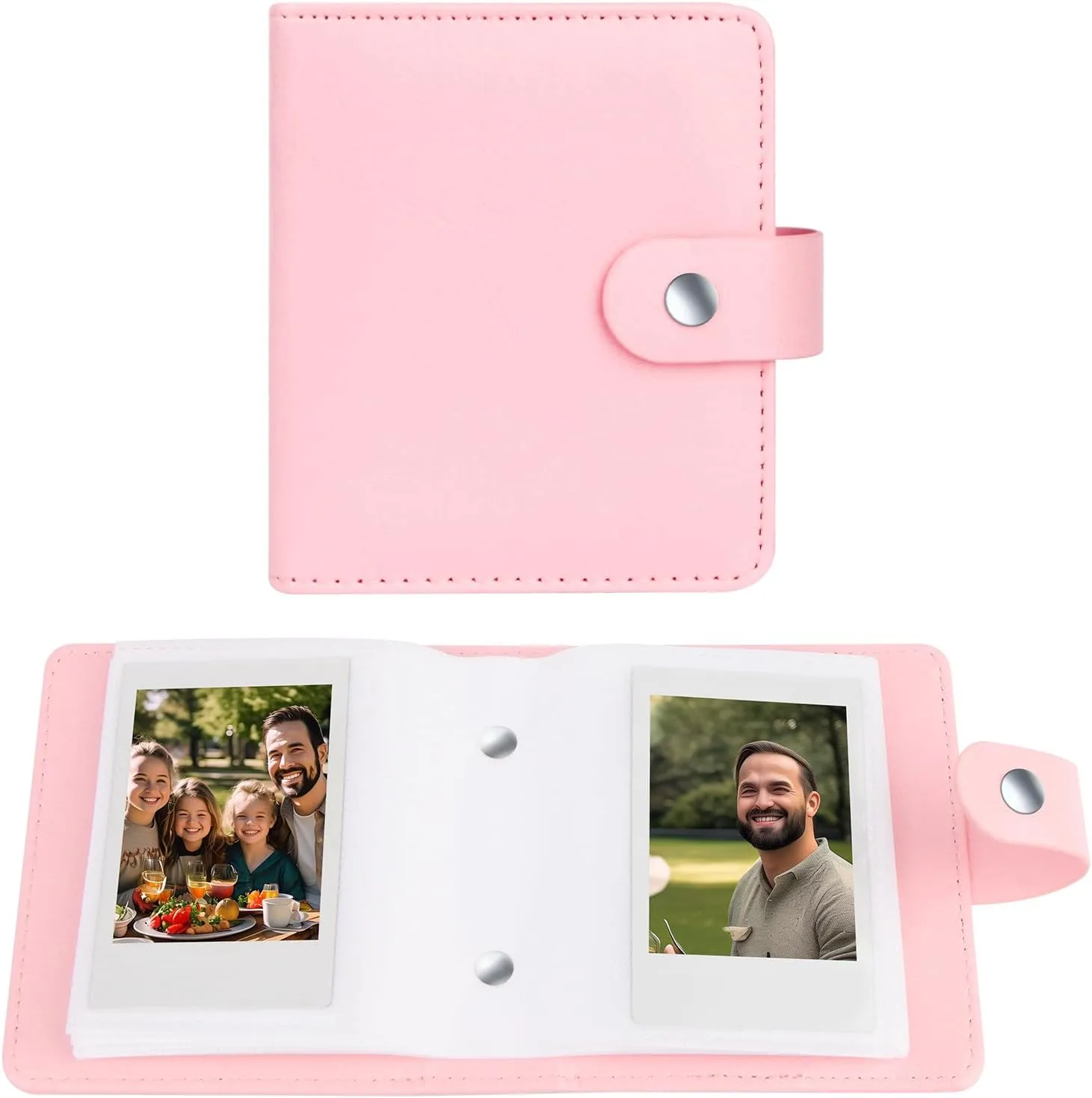 Mini Photo Album for Fujifilm Instax Mini Camera, Polaroid Camera, 52 Pockets Photo Book for 2x3 inch Films, Small Albums for Fujifilm Instax Mini 12 11 9 40 99 90 8 7 Evo LiPlay Instant Camera, Pink