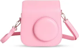 MOSISO Camera Protective Case Compatible with Instax Mini SE, PU Leather Instant Camera Carrying Storage Bag with Adjustable Shoulder Strap&Pocket for Instax Mini SE Film, Pink