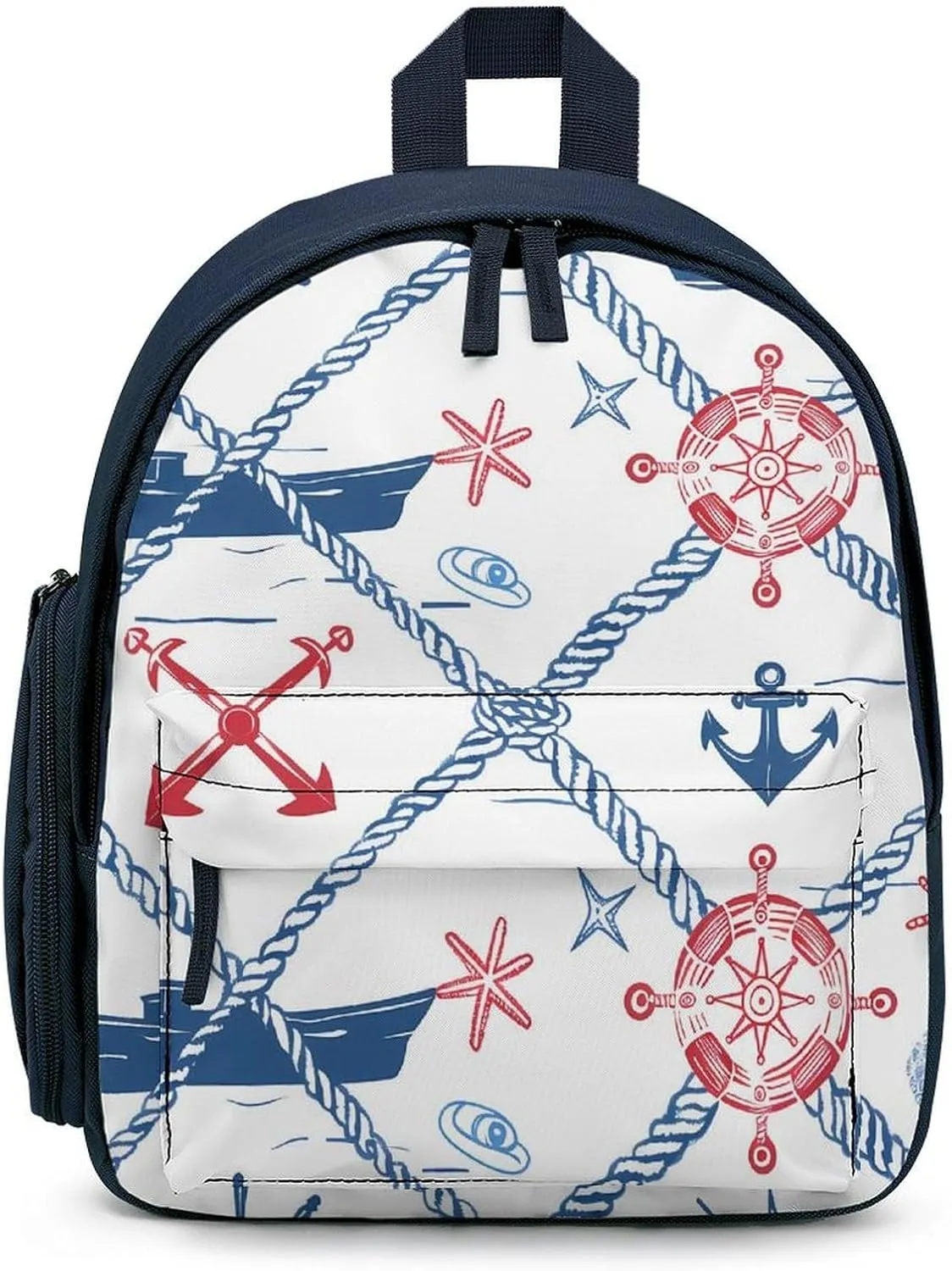 Nautical Theme Cute Backpack Daily Casual Daypack Travel Mini Bag with Adjustable Strap Blue-style-20