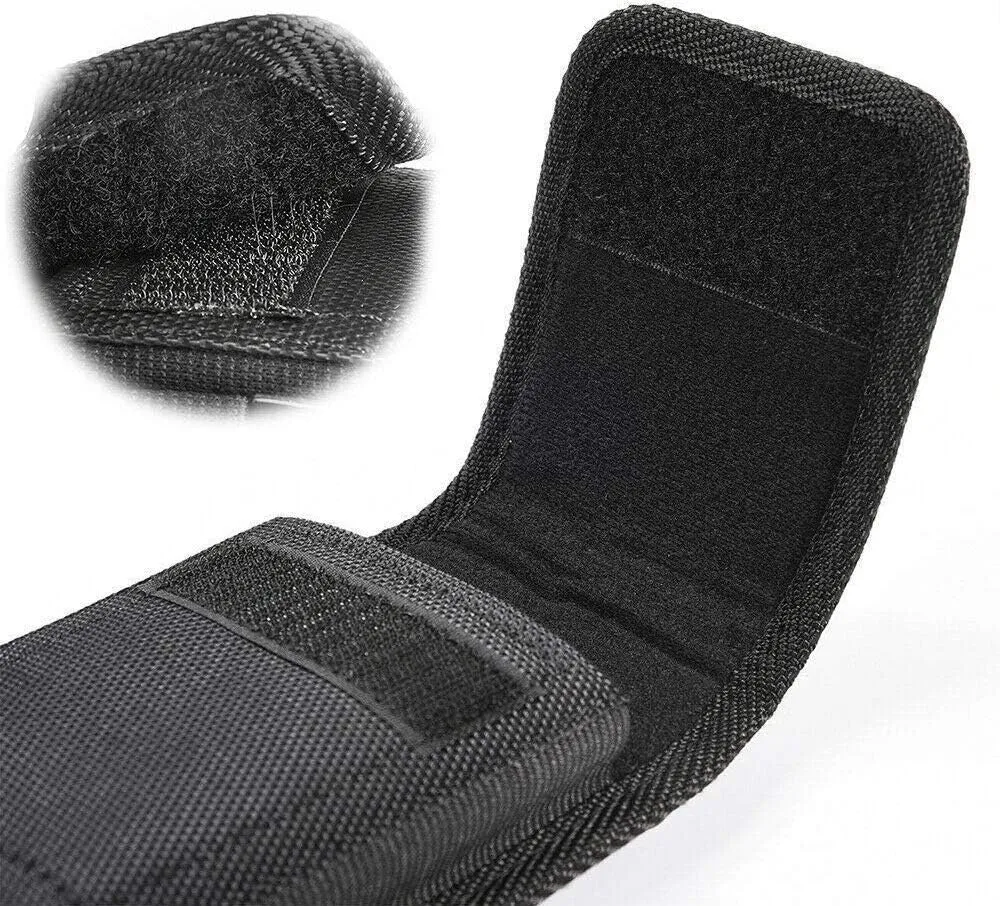 Nylon Phone Holster for NUU Mobile A4L / Samsung Galaxy A01 M01 Core Waist Pouch Case with Belt Clip Loops Fit for Phone with Slim Case On