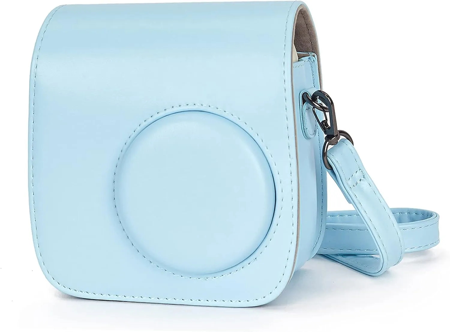 Phetium Protective Case Compatible with Instax Mini 7  7s 7c Instant Film Camera, Premium Vegan Leather Bag Cover with Removable Strap(Sky Blue)