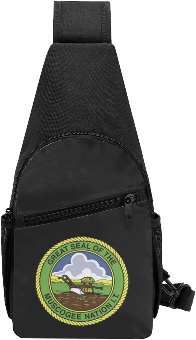 Seal of The Muscogee Creek Nation Sling Bag Crossbody Backpack Shoulder Casual Daypack Bags for Men Women