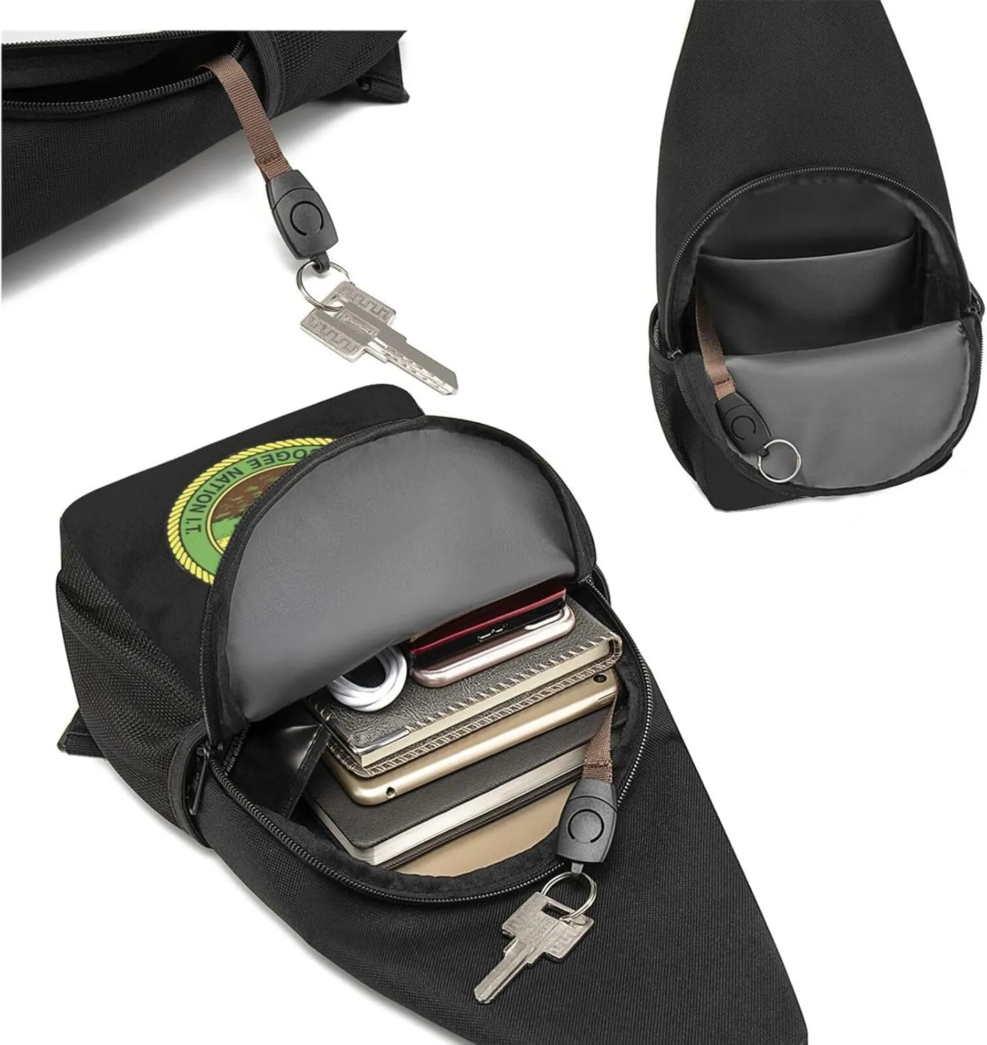 Seal of The Muscogee Creek Nation Sling Bag Crossbody Backpack Shoulder Casual Daypack Bags for Men Women