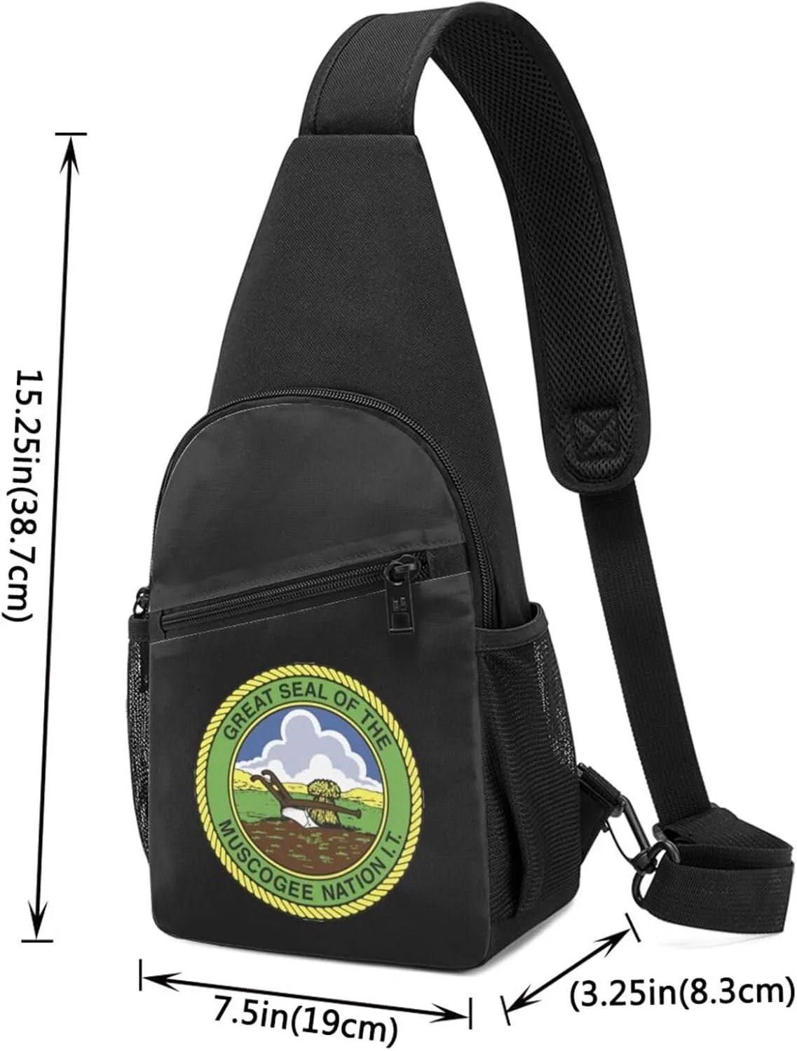 Seal of The Muscogee Creek Nation Sling Bag Crossbody Backpack Shoulder Casual Daypack Bags for Men Women