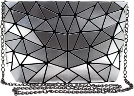 Sherry Handbag Fashion Holographic Laser Shoulder Bag Geometric Envelope Clutch Chain Crossbody Purse for Women