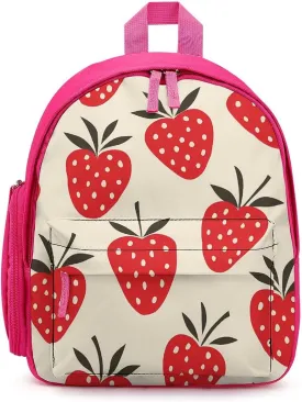 Stawberry Pattern Cute Backpack Daily Casual Daypack Travel Mini Bag with Adjustable Strap Pink-style-9