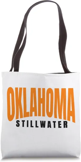 Stillwater OK Orange/Black Simple Basic Stillwater Oklahoma Tote Bag