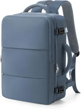 Travel Backpack For Women Men Carry on Backpack Luggage Flight Approved Personal item Travel Bag Essentials Mochila de viaje Laptop College Backpack Grey Blue