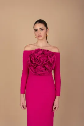 Vestido Fiona Midi - Fucsia