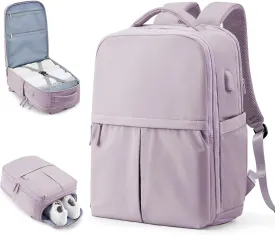 wepadre Travel Backpack Carry On Flight Approved Travel Backpack For Women Men Carry On Backpack For Airplanes Personal Item Travel Bag 18x14x8 Inches Mochila De Viaje Travel Bag Purple