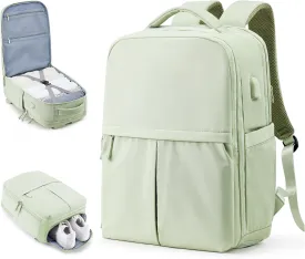 wepadre Travel Backpack For Women Men Travel Backpack Carry On Flight Approved Carry On Backpack For Airplanes Personal Item Travel Bag 18x14x8 Inches Mochila De Viaje Travel Bag Green