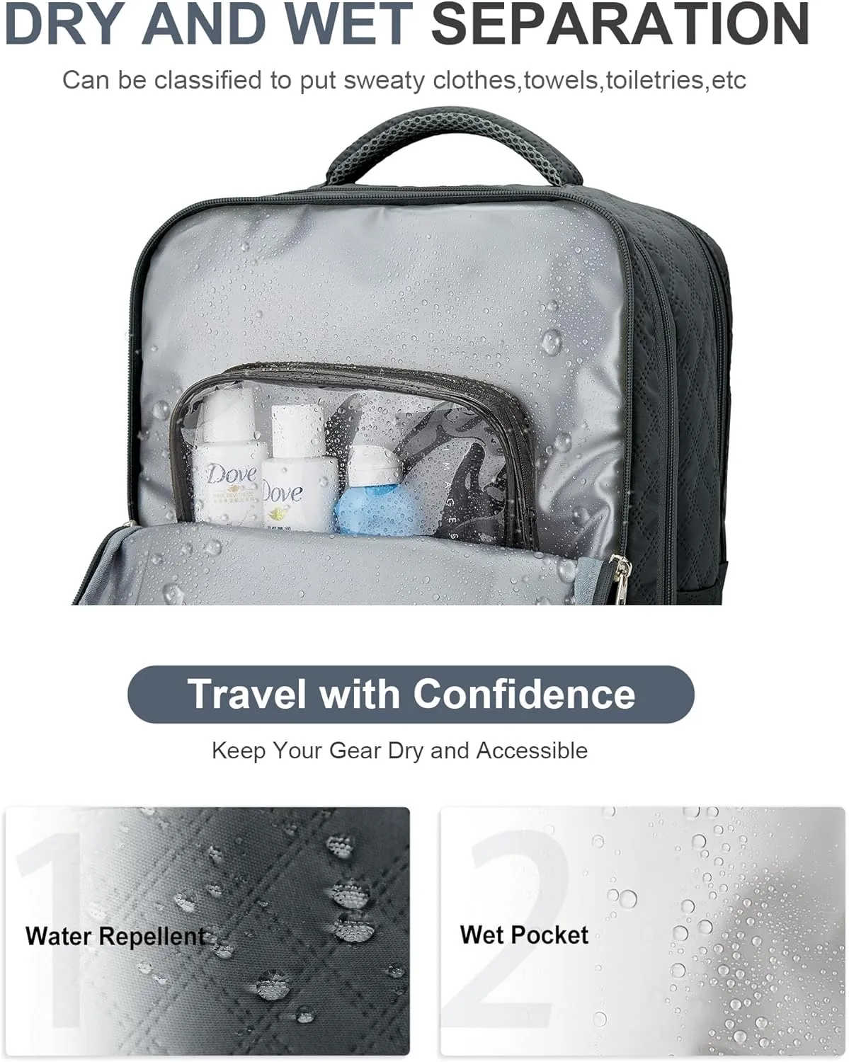 WONHOX Large Travel Backpack Carry on Flight Approved Laptop Work Business Backpack for Women Men Mochila de Viaje