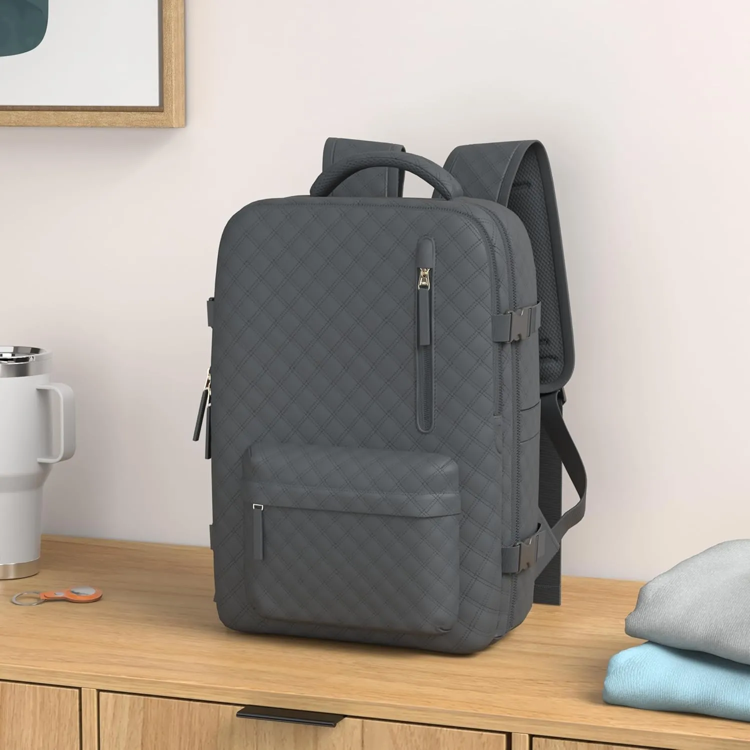 WONHOX Large Travel Backpack Carry on Flight Approved Laptop Work Business Backpack for Women Men Mochila de Viaje